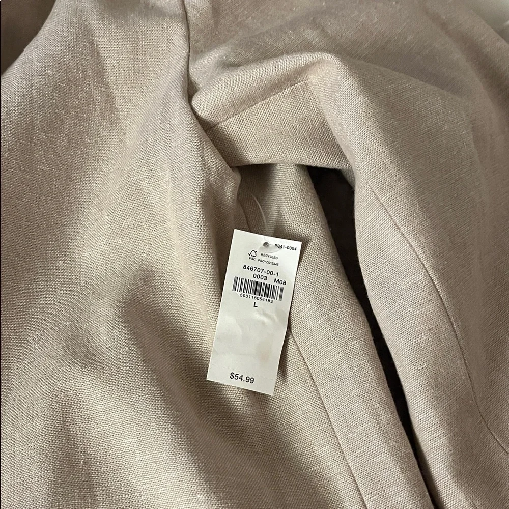 Elegant Cream Double-Breasted Women's Blazer - Picture 5 of 6